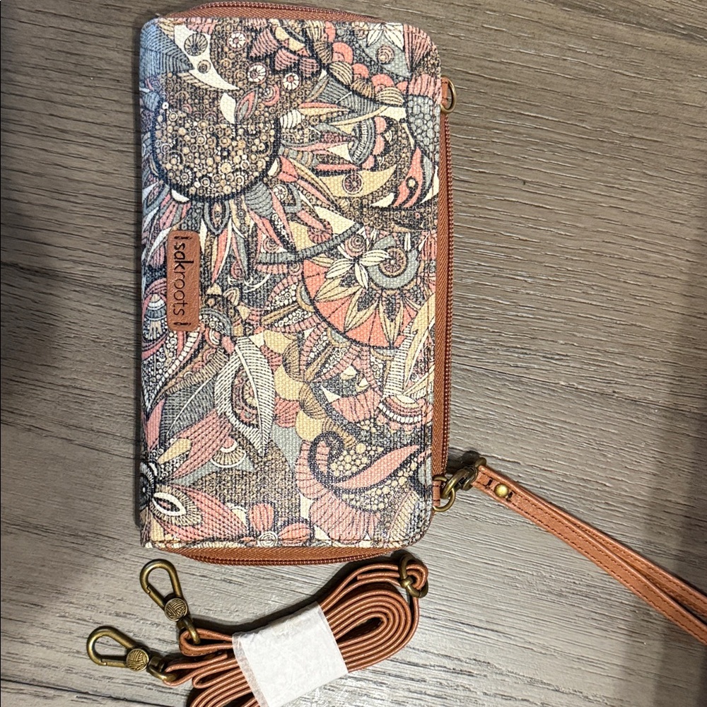 Sakroots Multicolor Floral Wallet with Strap - Picture 2 of 3